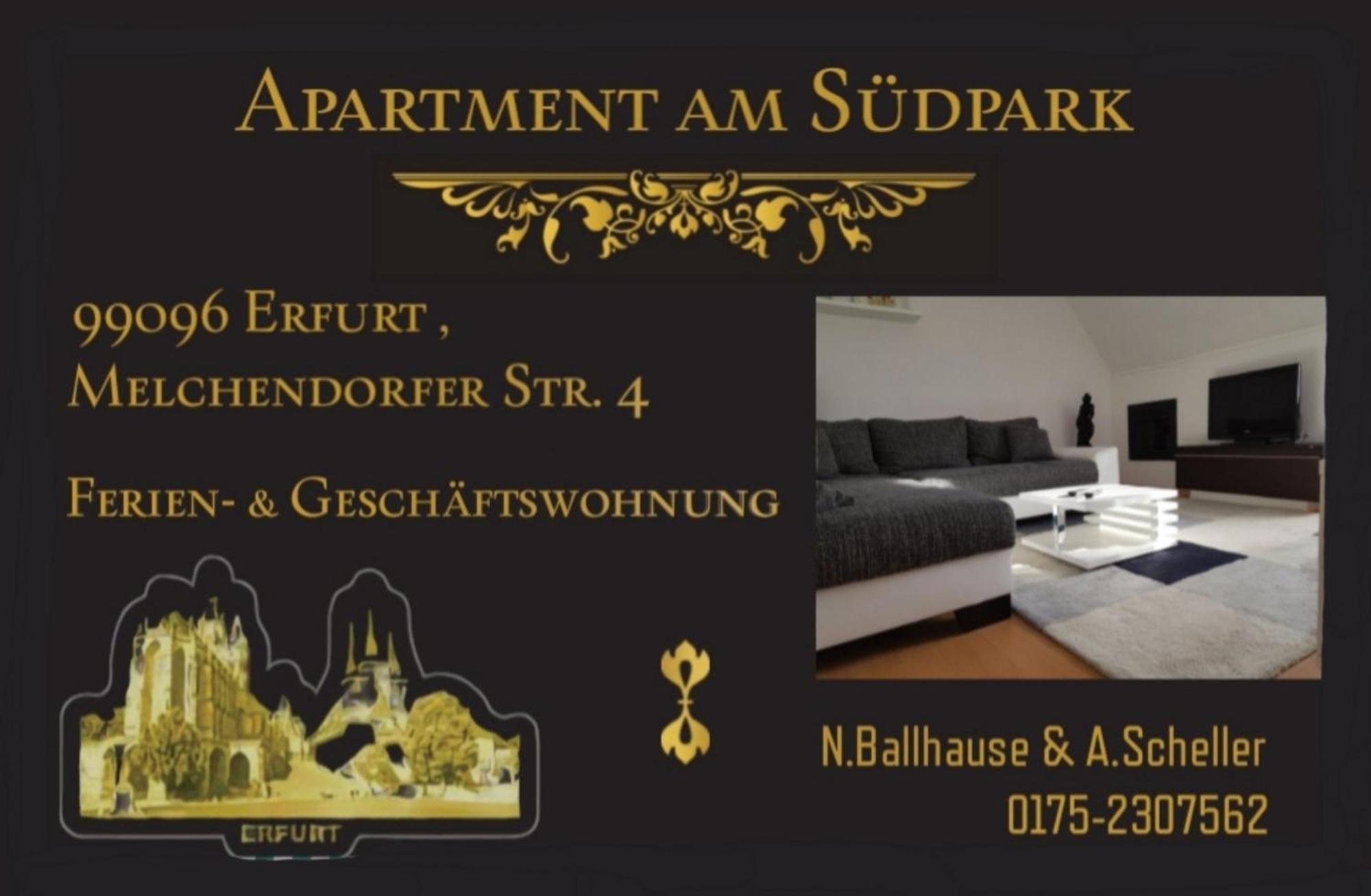 Apartment Am Suedpark Erfurt - Inkl Garten Mit Sitzlounge - Zentrumsnah 外观 照片